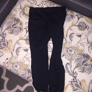 90 degree black lace up leggings